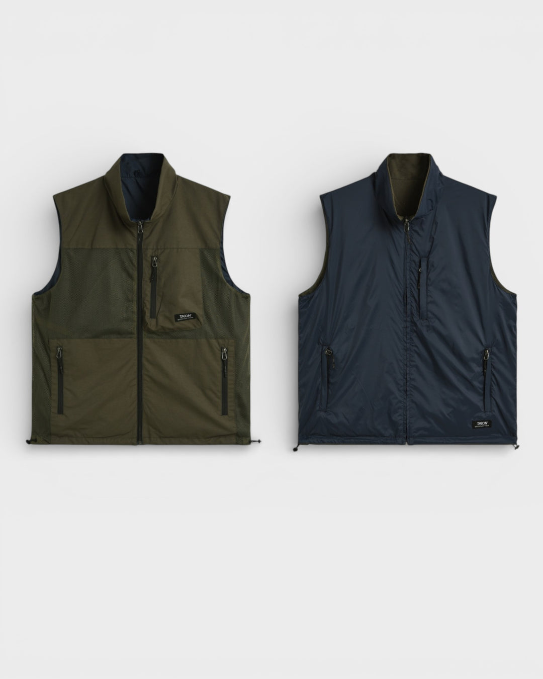 Down Mountain Reversible Mesh Vest D.Olive/D.Navy