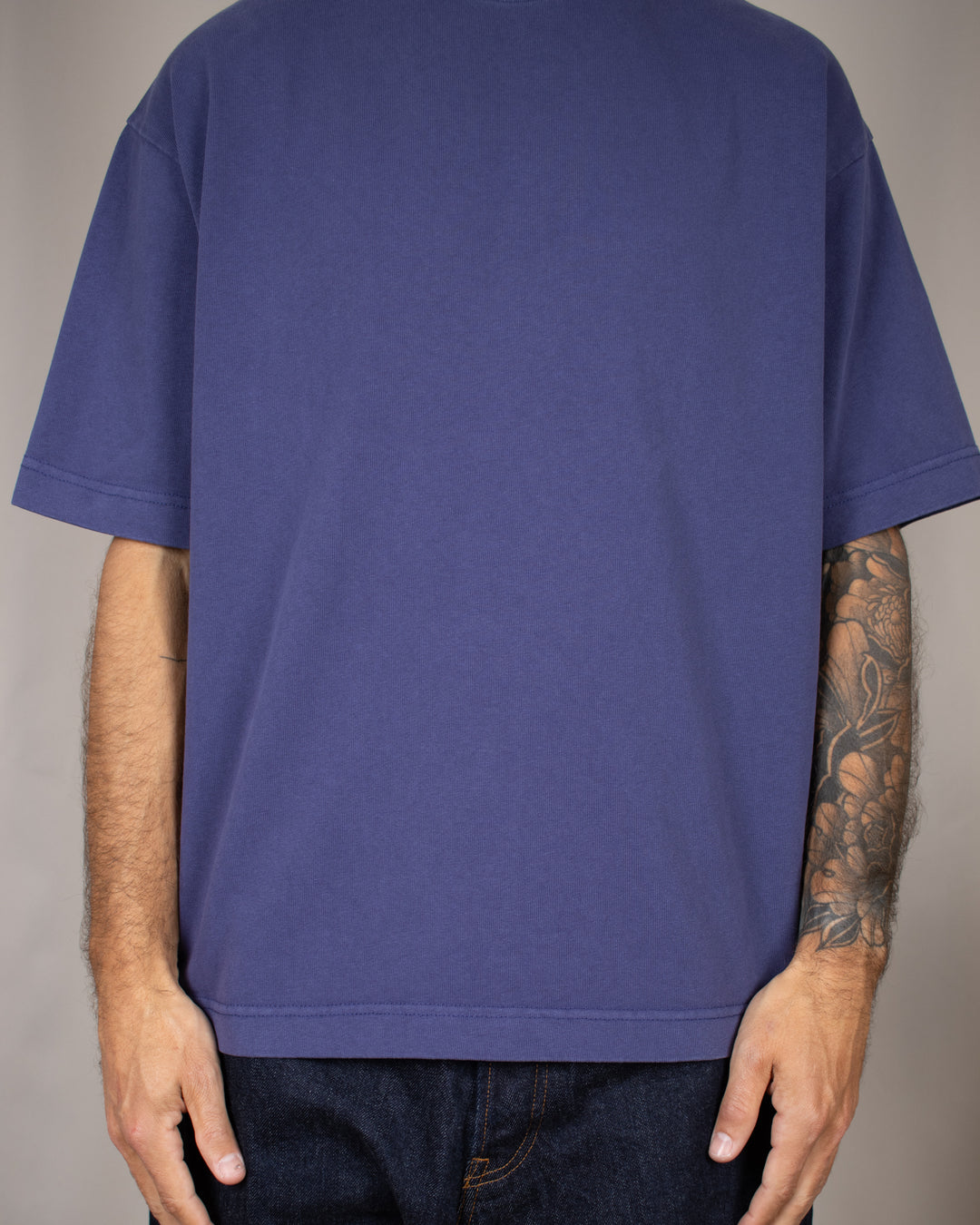 Heavy Oversize Tee Purple Washed