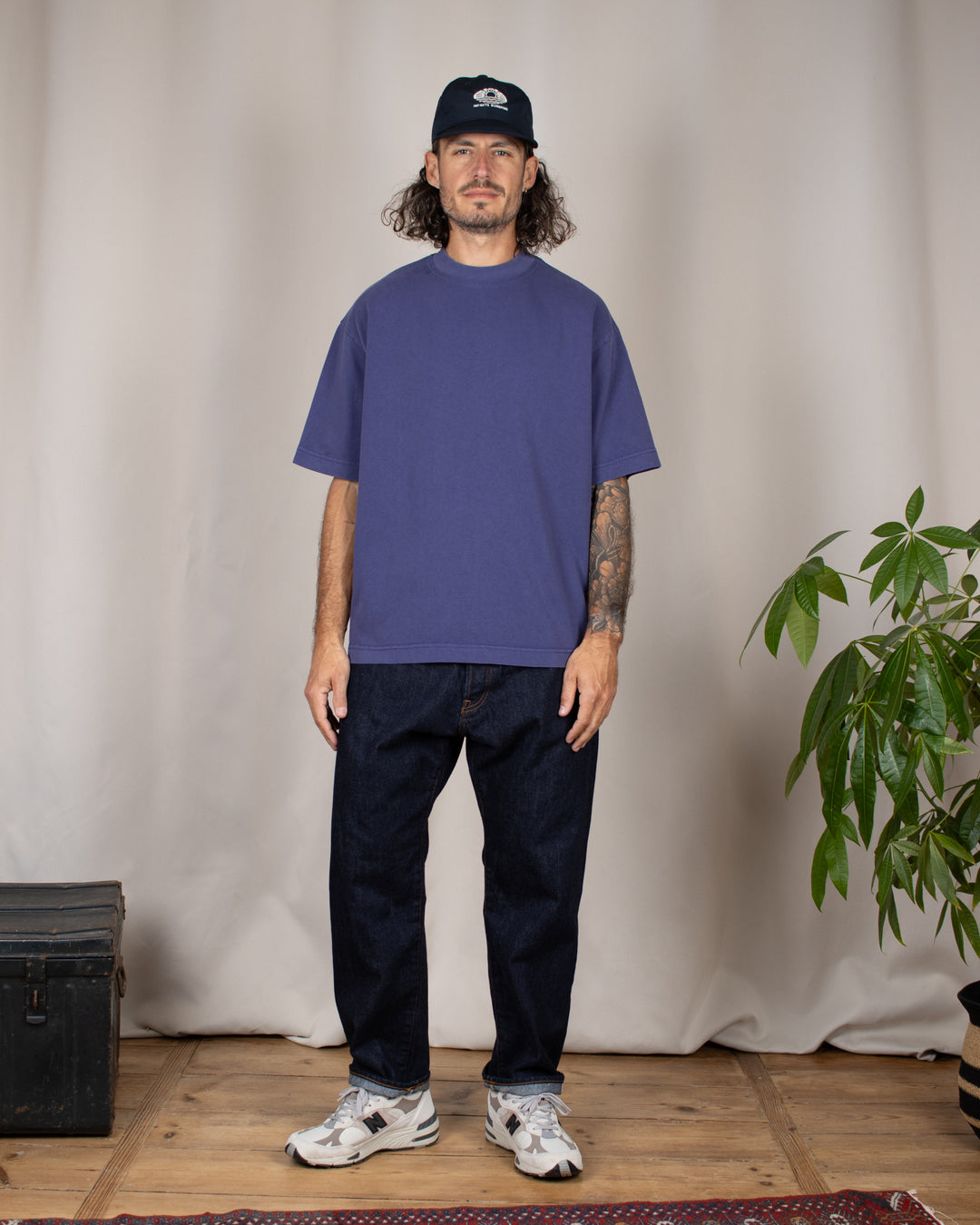 Heavy Oversize Tee Purple Washed