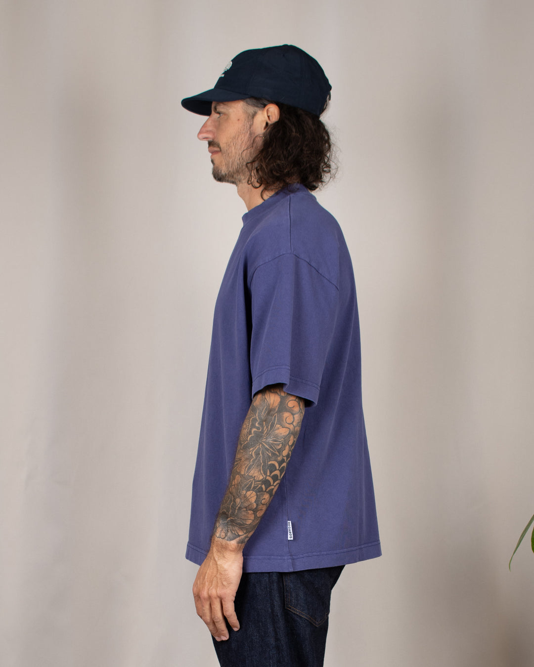 Heavy Oversize Tee Purple Washed