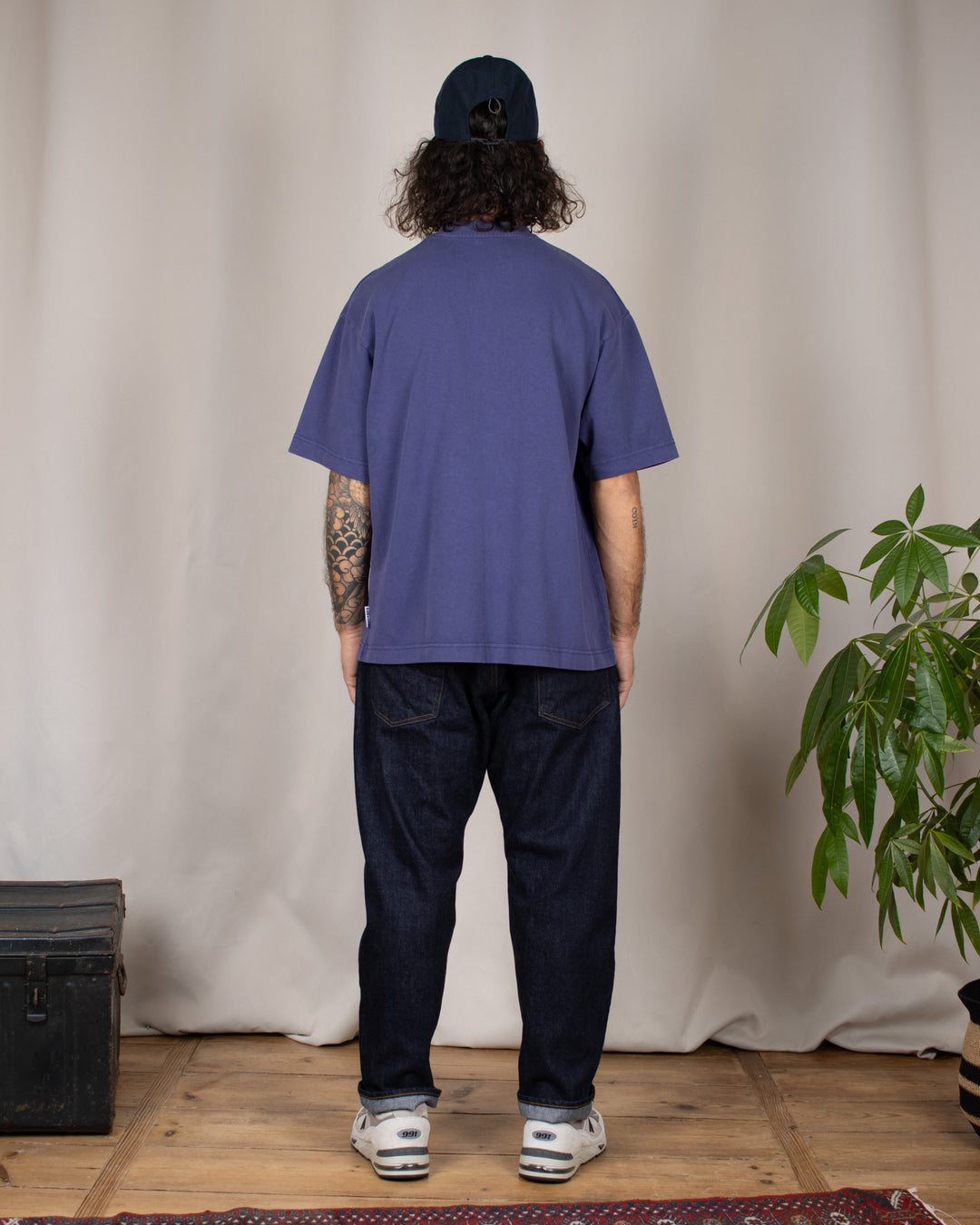 Heavy Oversize Tee Purple Washed