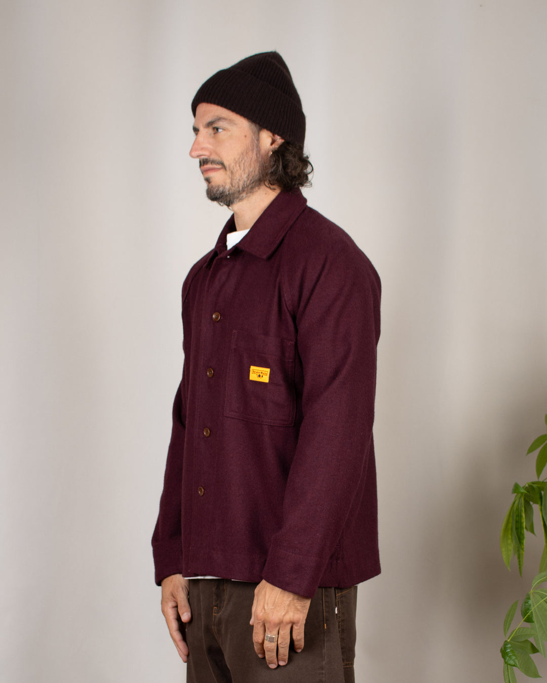 Flannel FOH Overshirt Burgundy