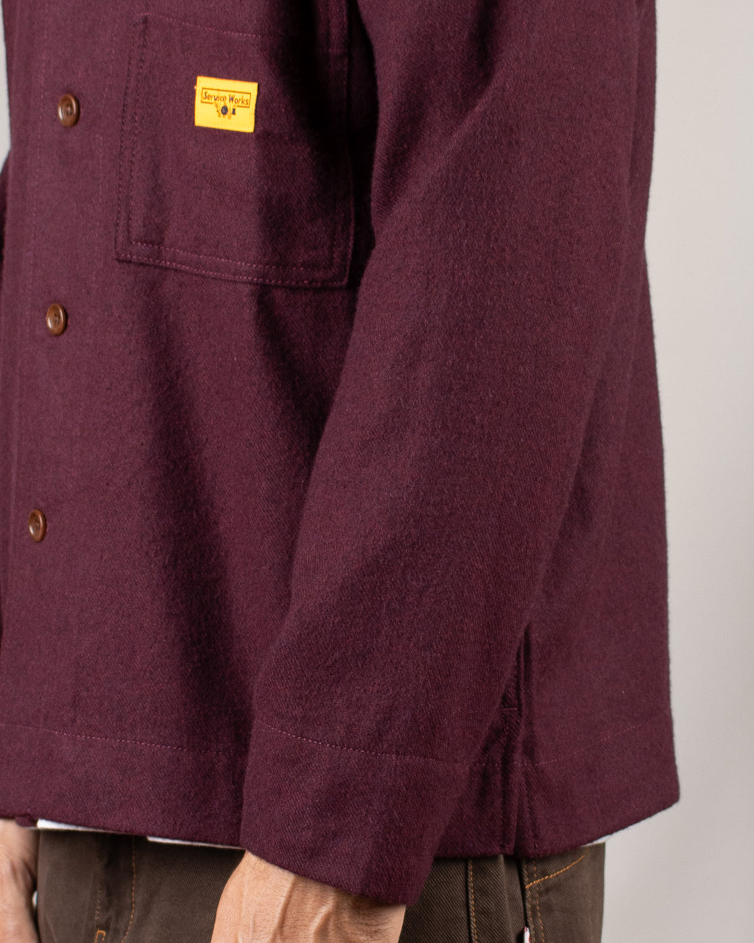 Flannel FOH Overshirt Burgundy