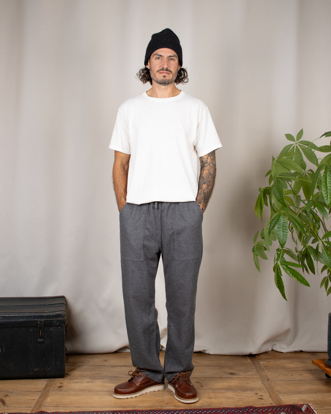Flannel Chef Pants Charcoal