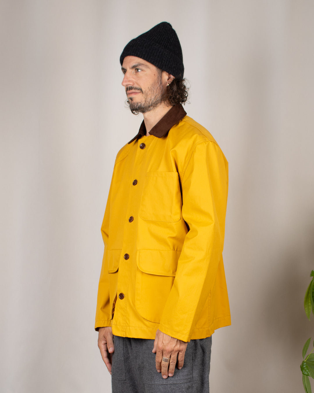 Waxed Barn Coat Ochre