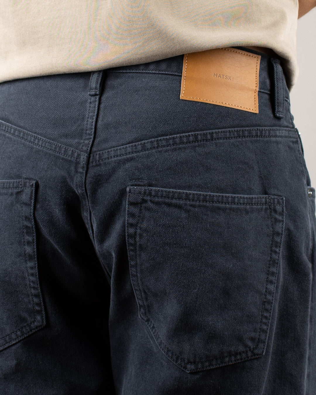 Denim01 Loose Tapered Jeans Fade Black