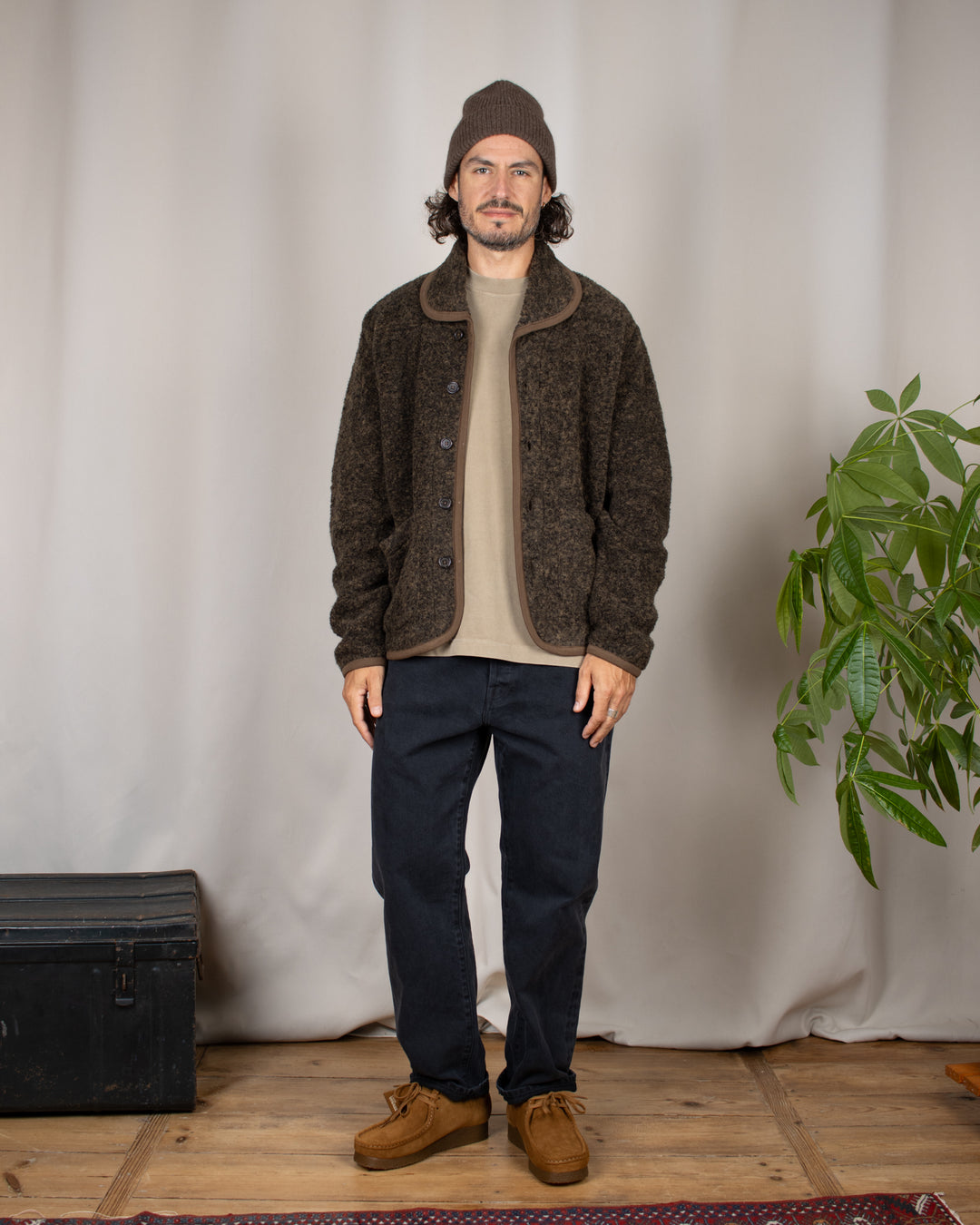 Denim01 Loose Tapered Jeans Fade Black