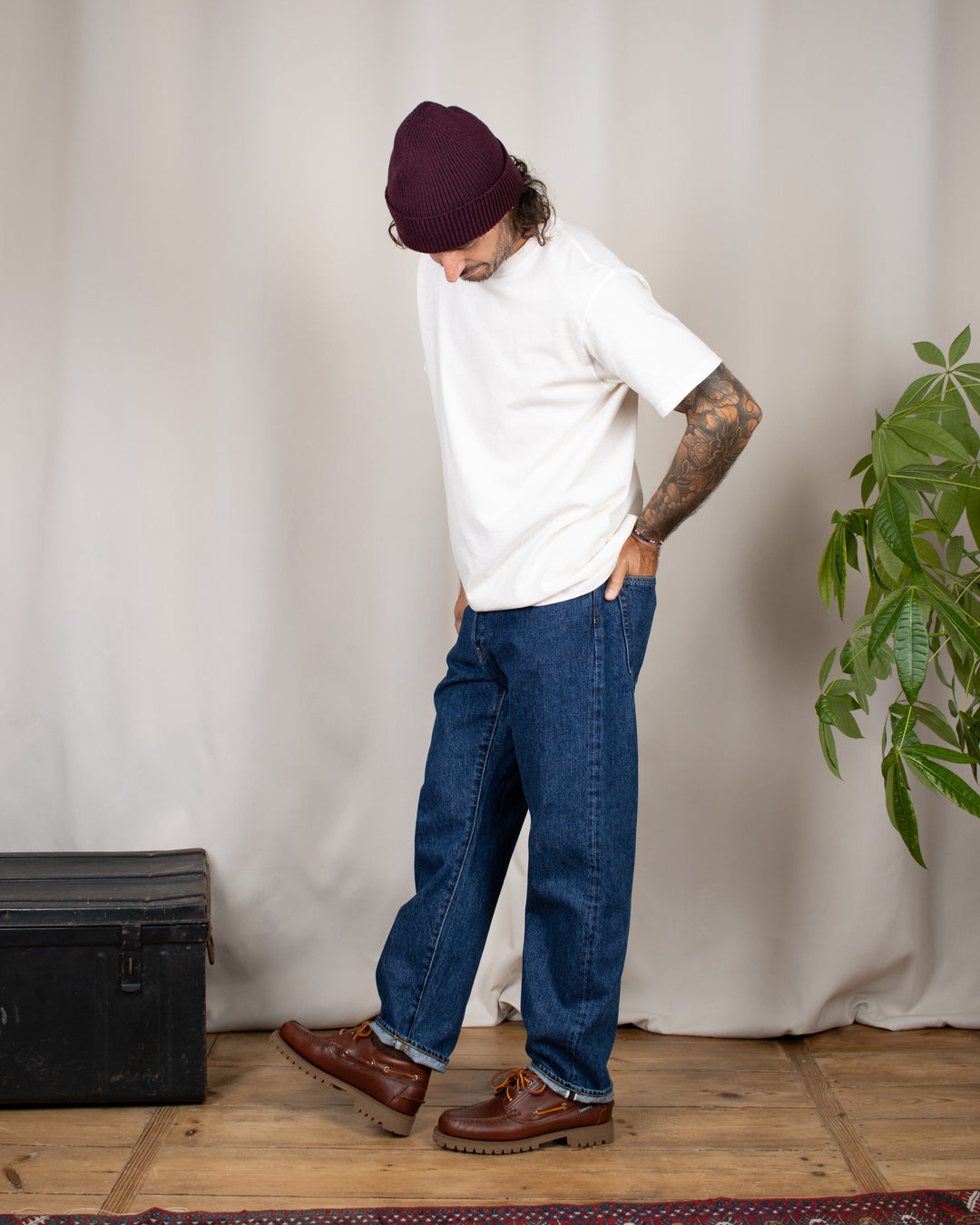 Denim01 Loose Tapered Jeans Seasonal Blue