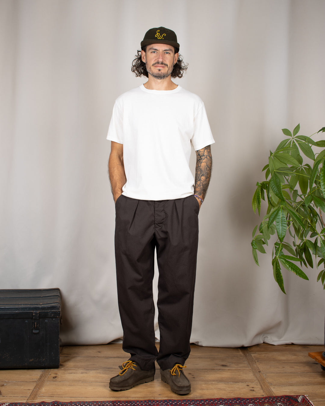 Oxford Pant Micro Canvas Brown