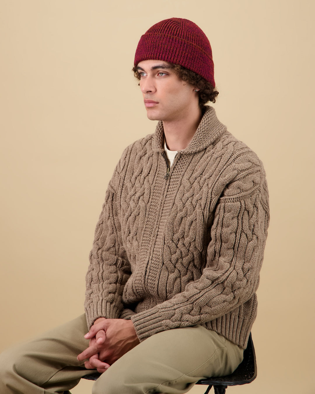 Ara Beanie Marl Orange/Red