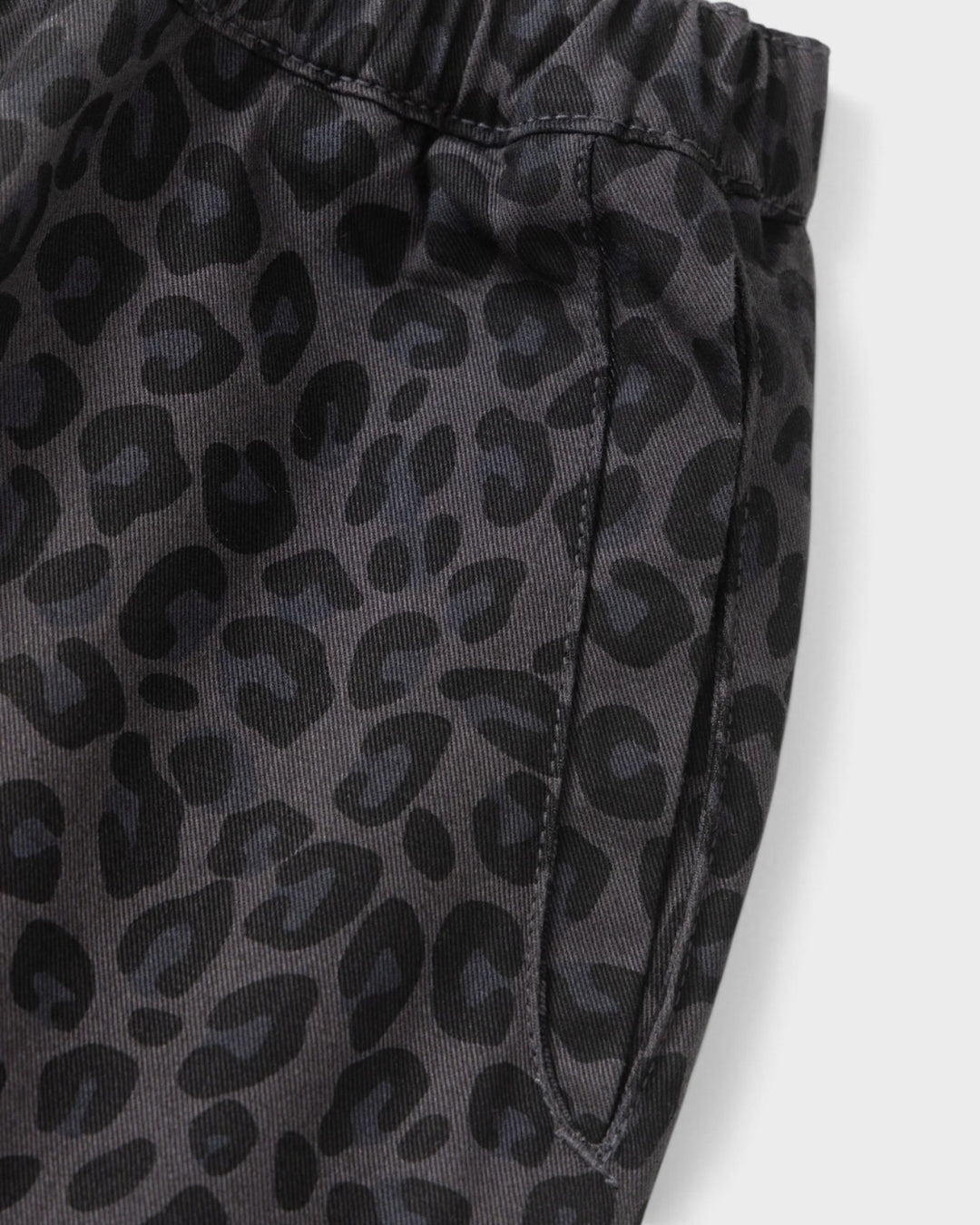 Patterned Easy Chef Pants Black Leopard