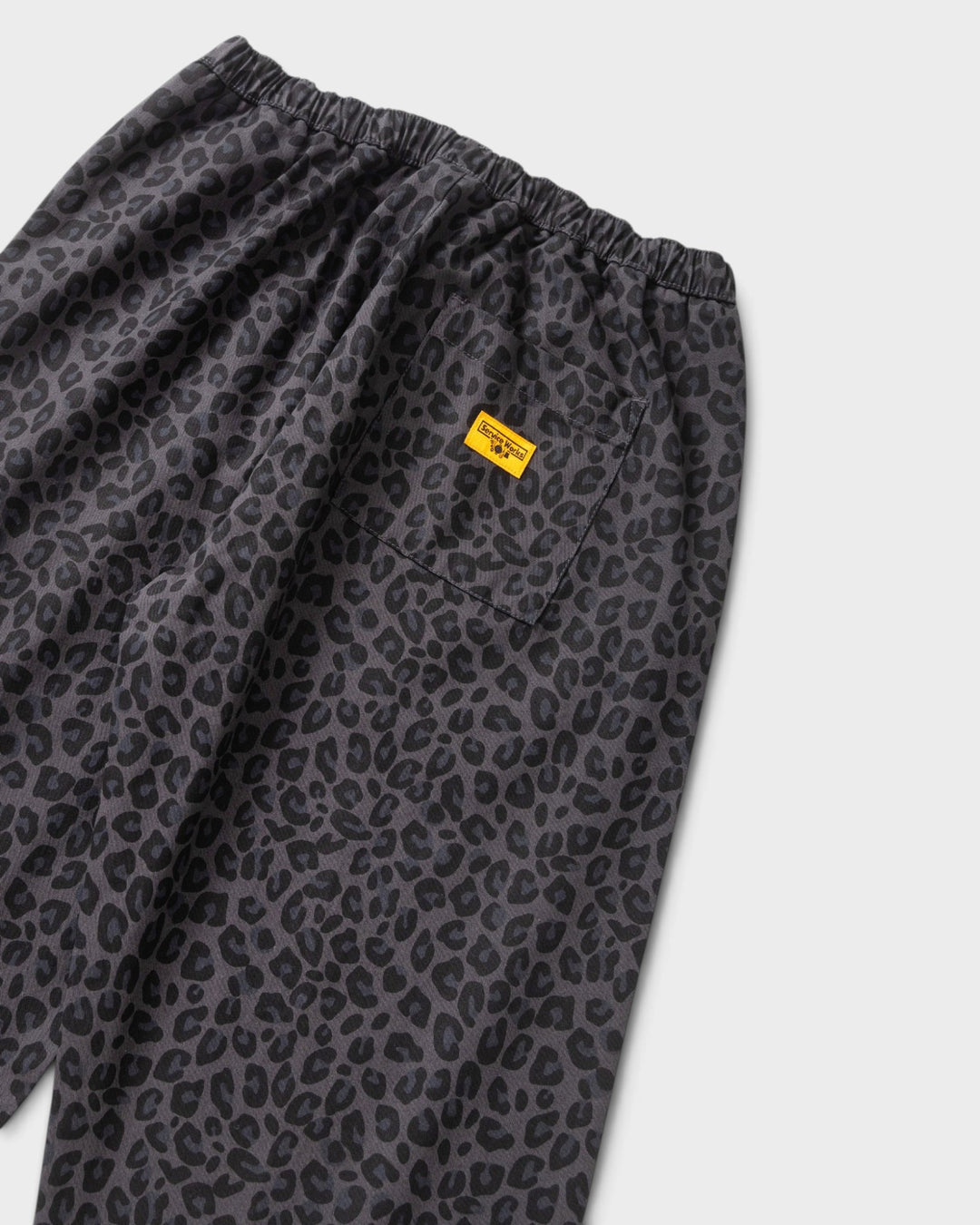 Patterned Easy Chef Pants Black Leopard