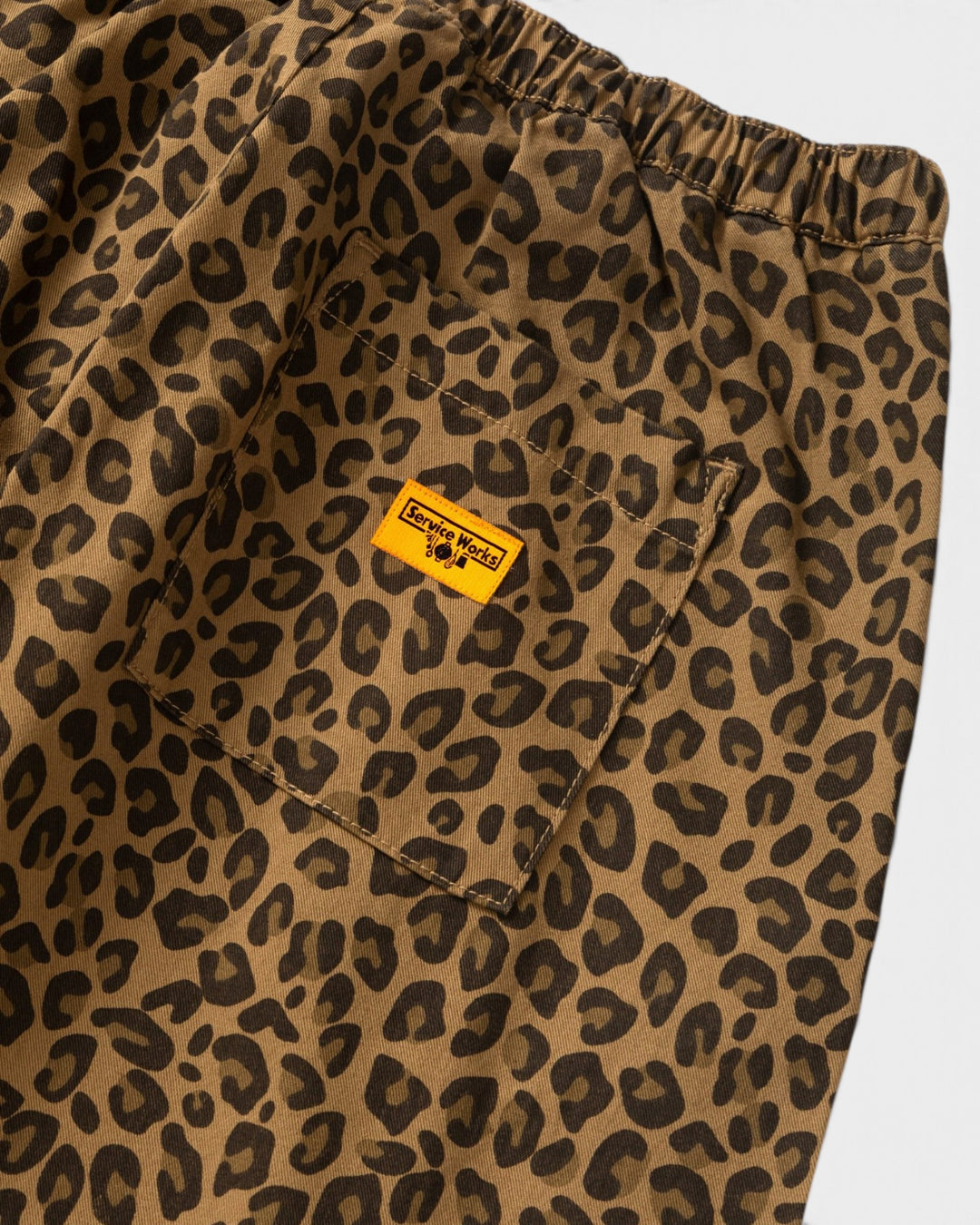 Patterned Easy Chef Pants Brown Leopard
