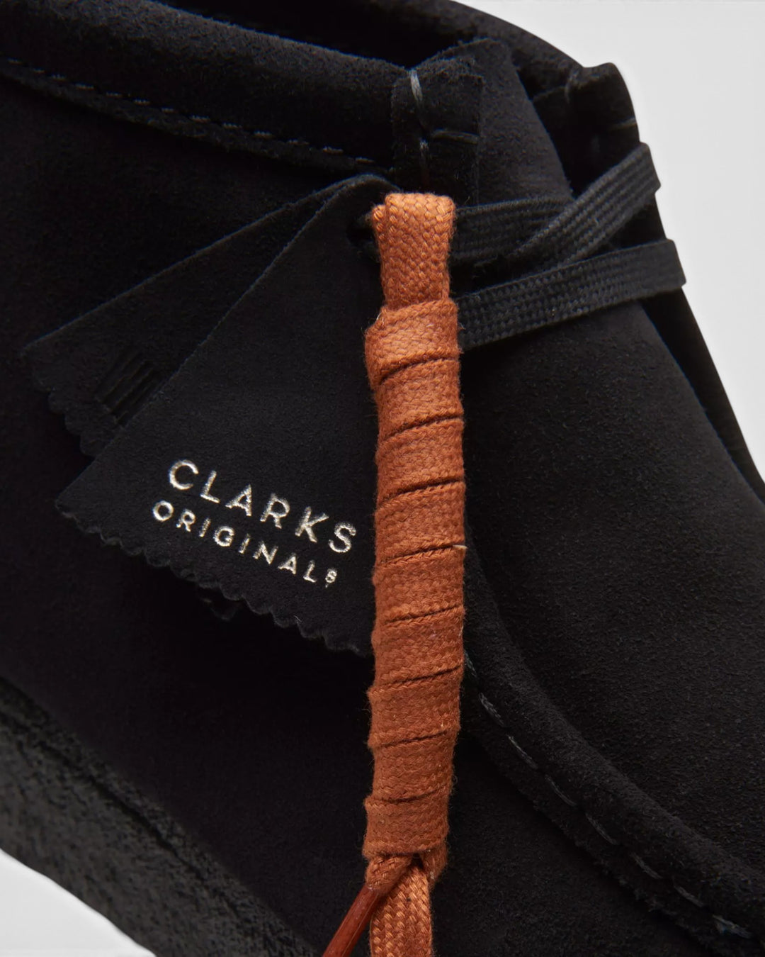 Clarks Wallabee Boot Black Suede — détail