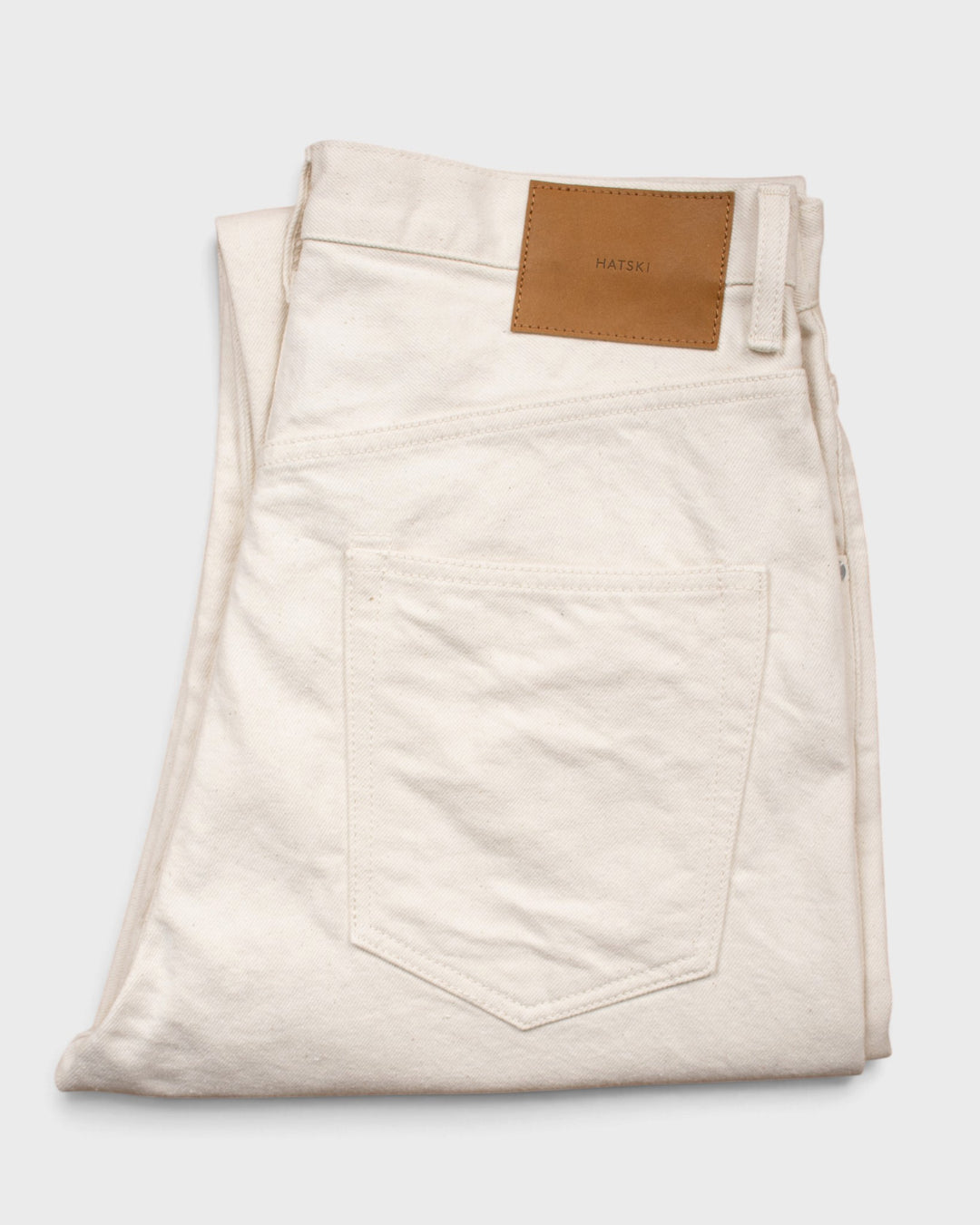 Denim01 Loose Tapered Jeans Ecru