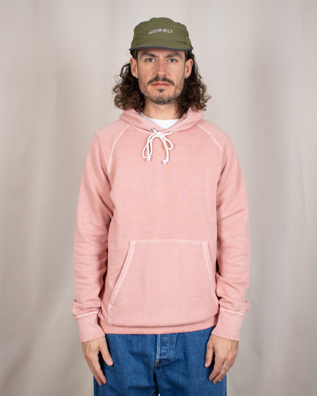 Raglan Pullover Hood Sweat P-Coral