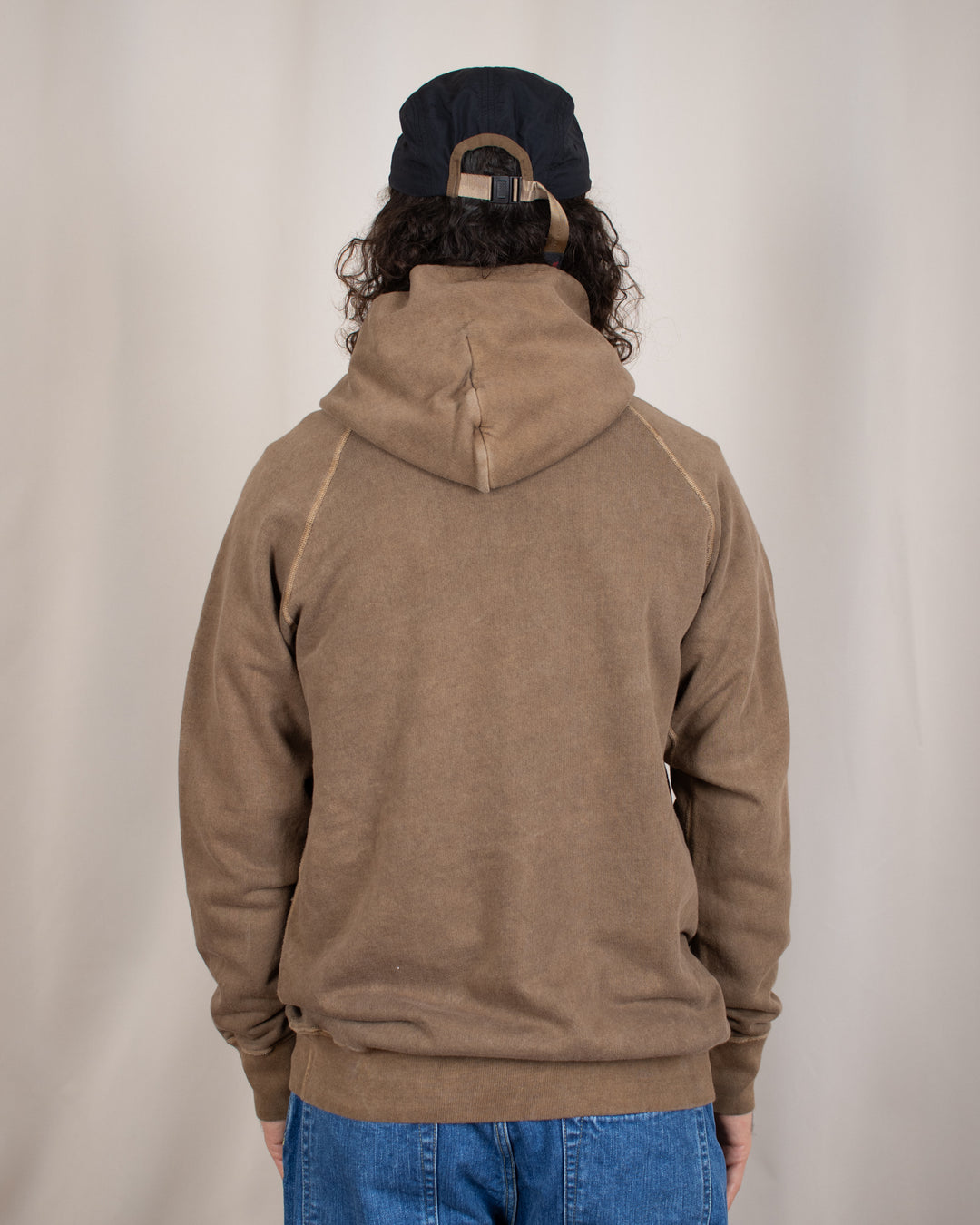 Raglan Pullover Hood Sweat P-Brown
