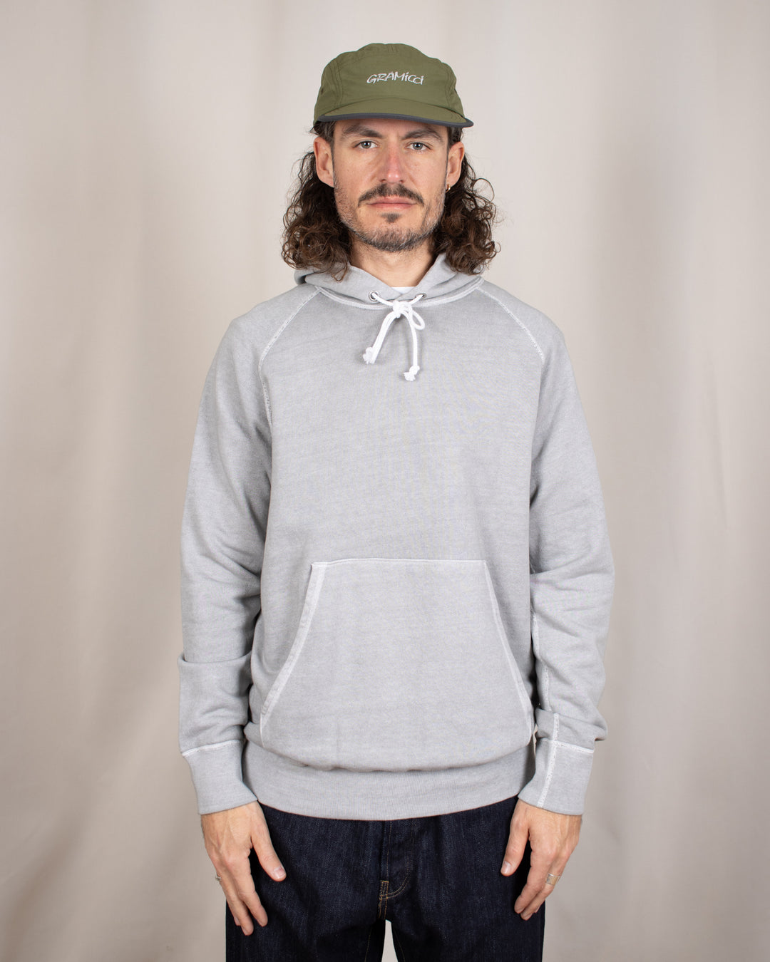 Raglan Pullover Hood Sweat P-Ash