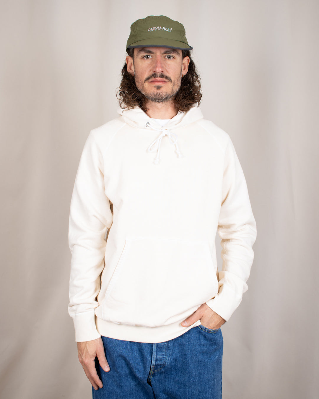 Raglan Pullover Hood Sweat P-Natural