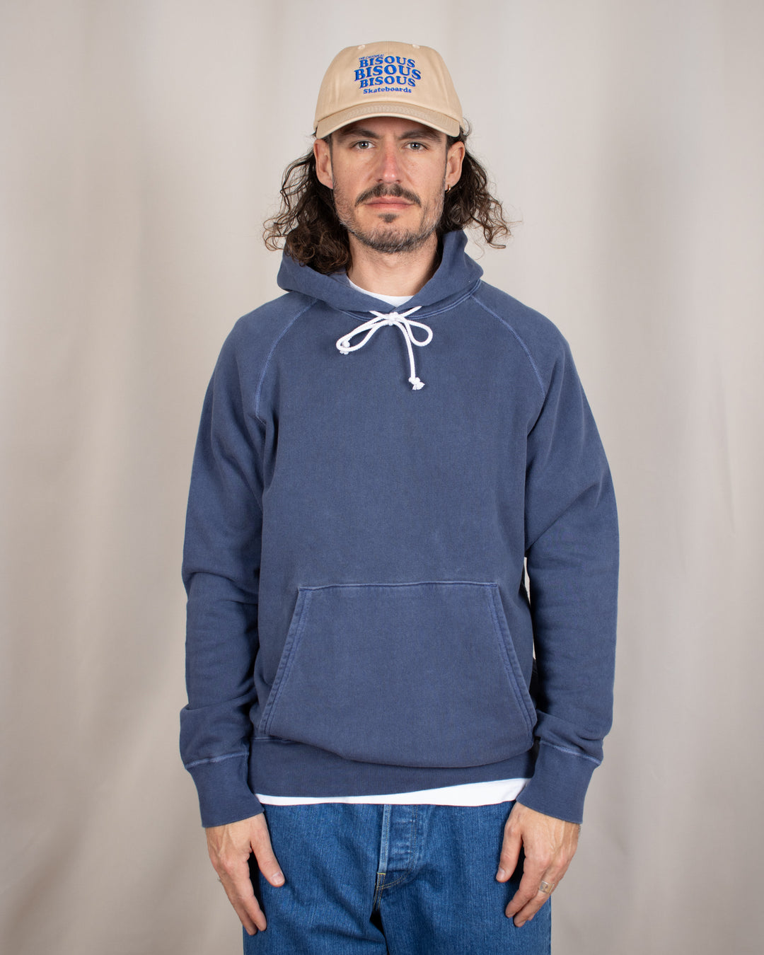 Raglan Pullover Hood Sweat P-Navy