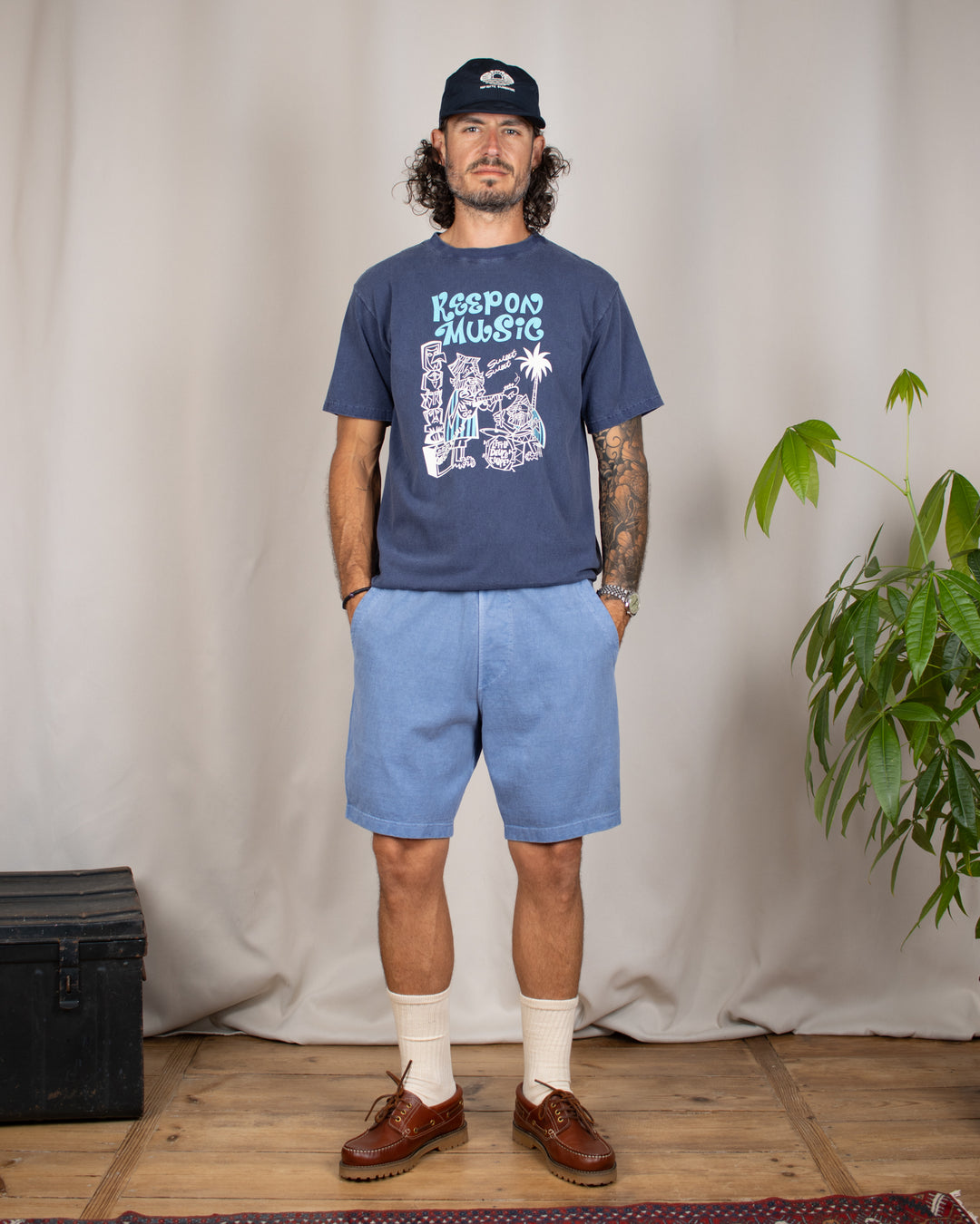Travel Shorts Heavy Cotton P-Ajisai