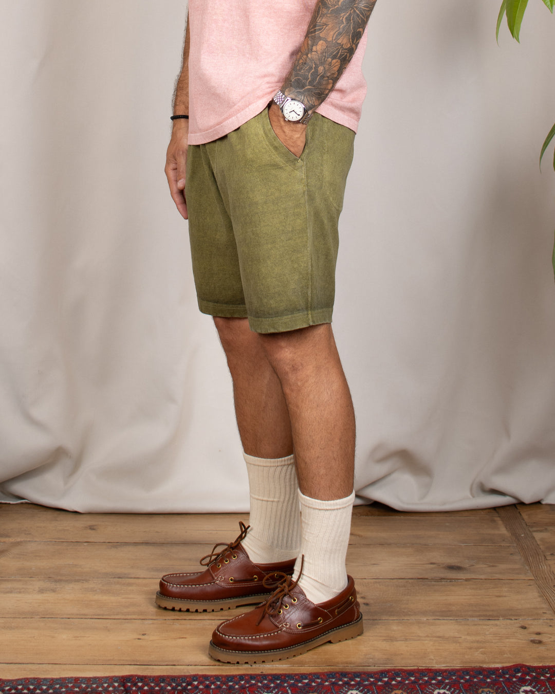 Travel Shorts Heavy Cotton P-Sage