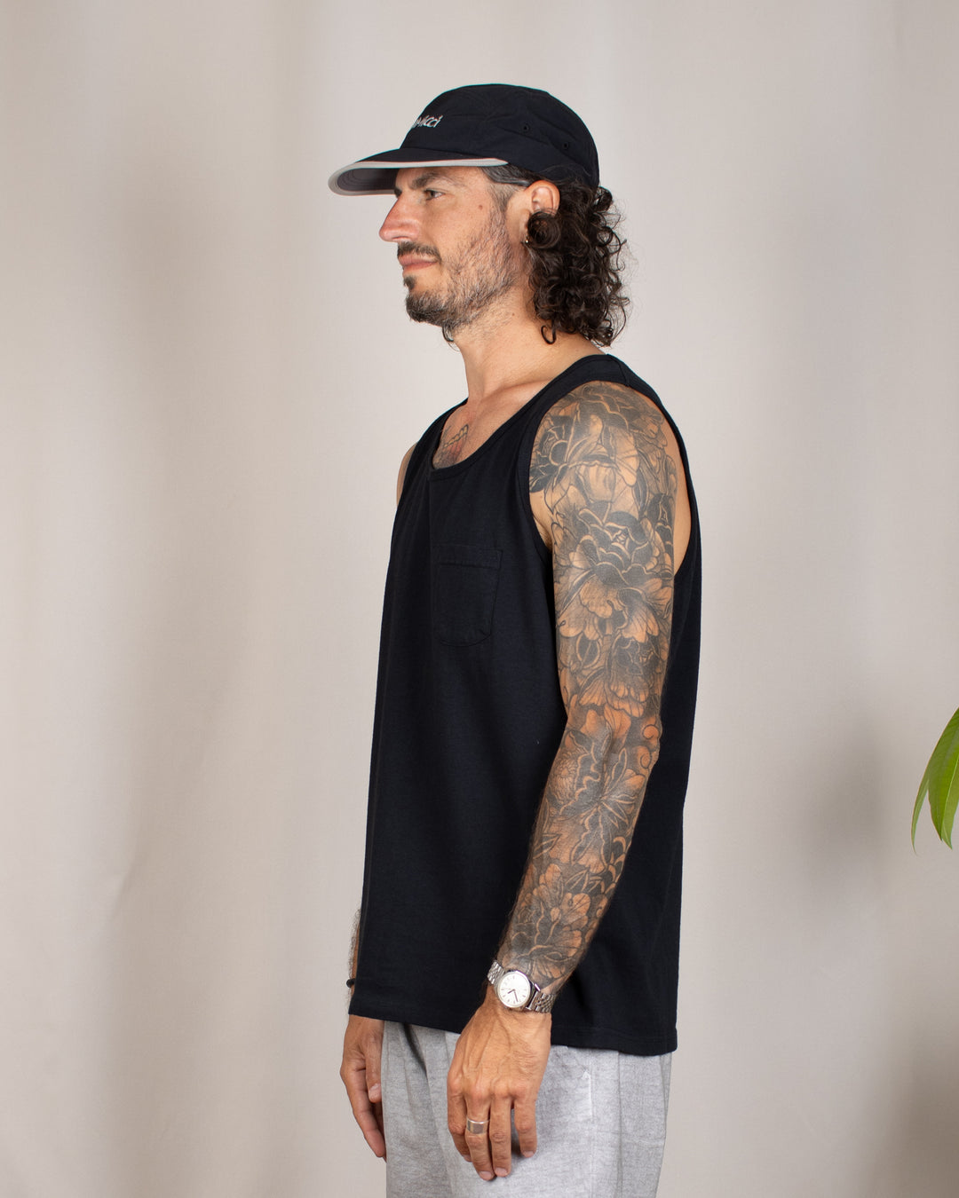 Pocket Tank Top Black