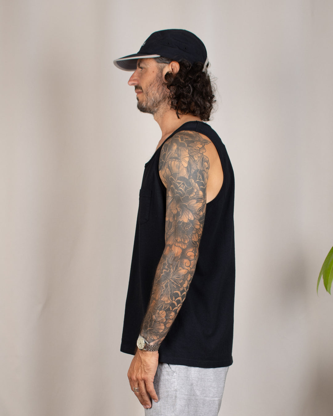 Pocket Tank Top Black