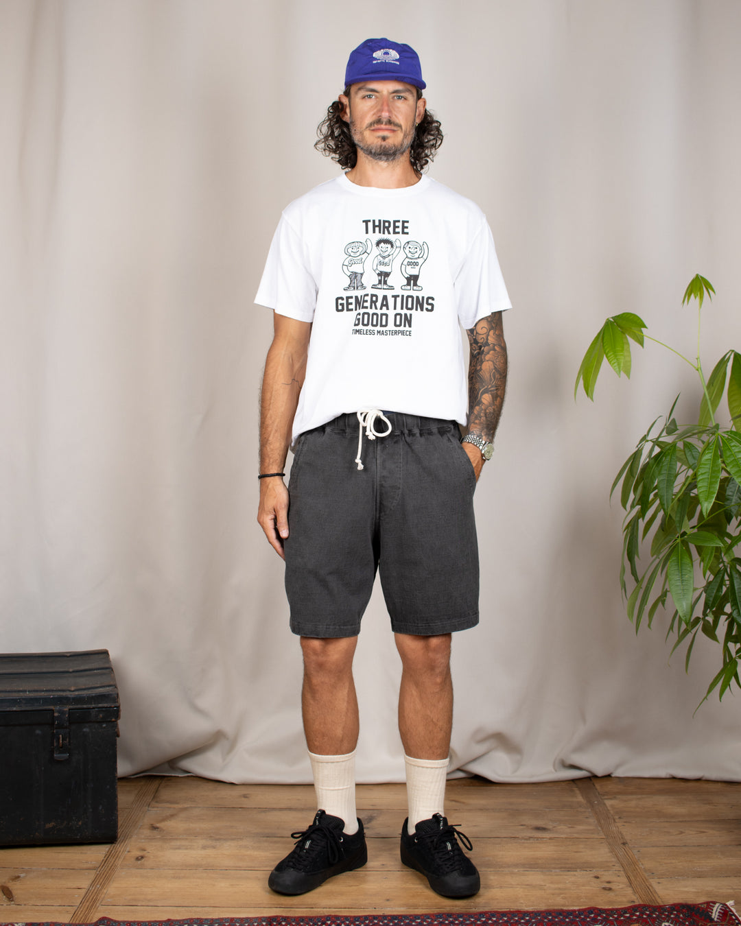 Travel Shorts Heavy Cotton P-Black