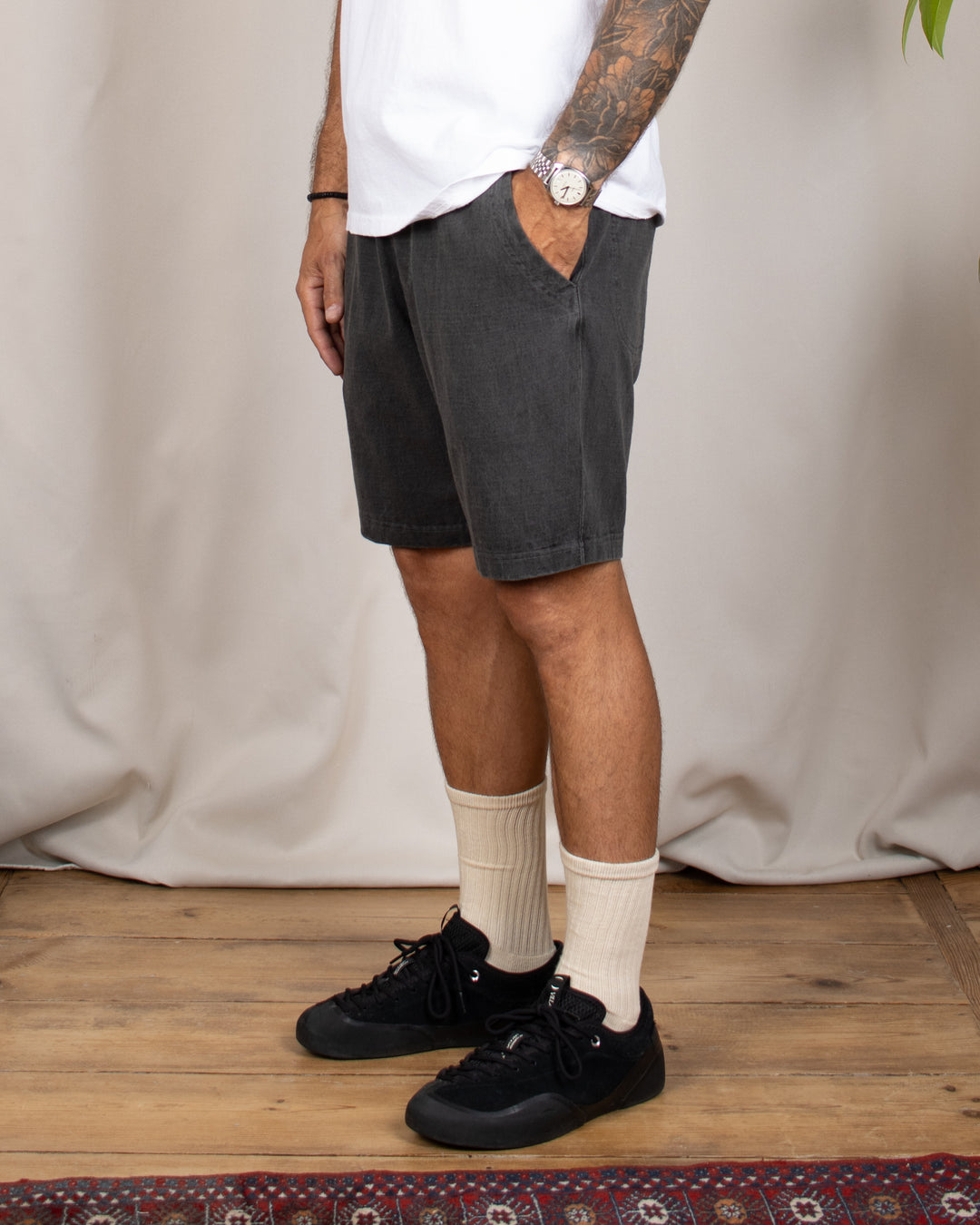 Travel Shorts Heavy Cotton P-Black