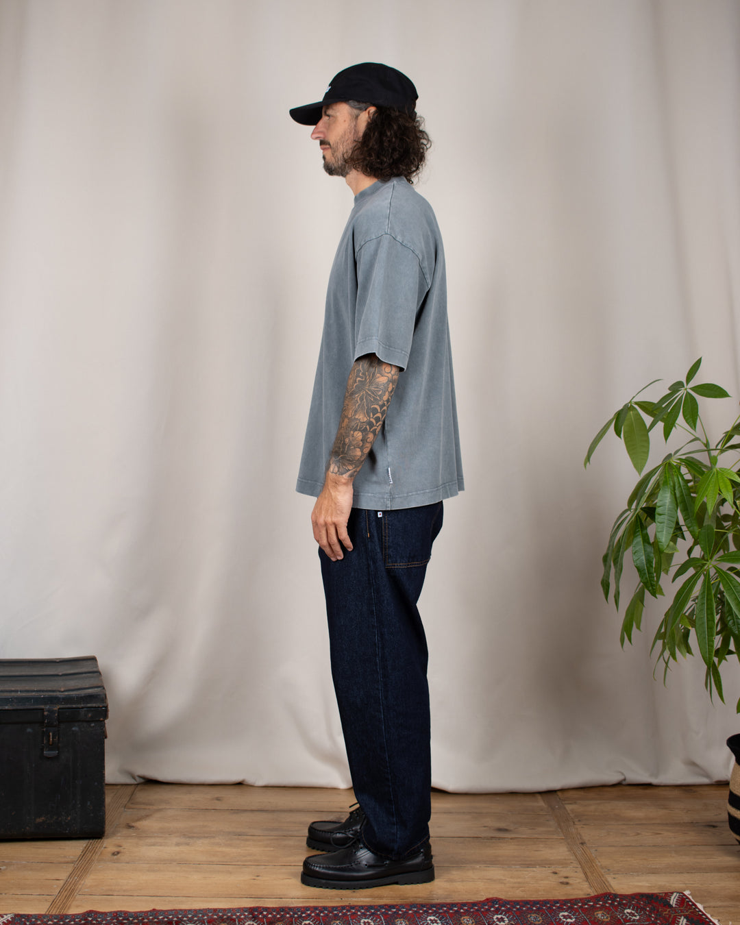Heavy Oversize Tee Grey Washed