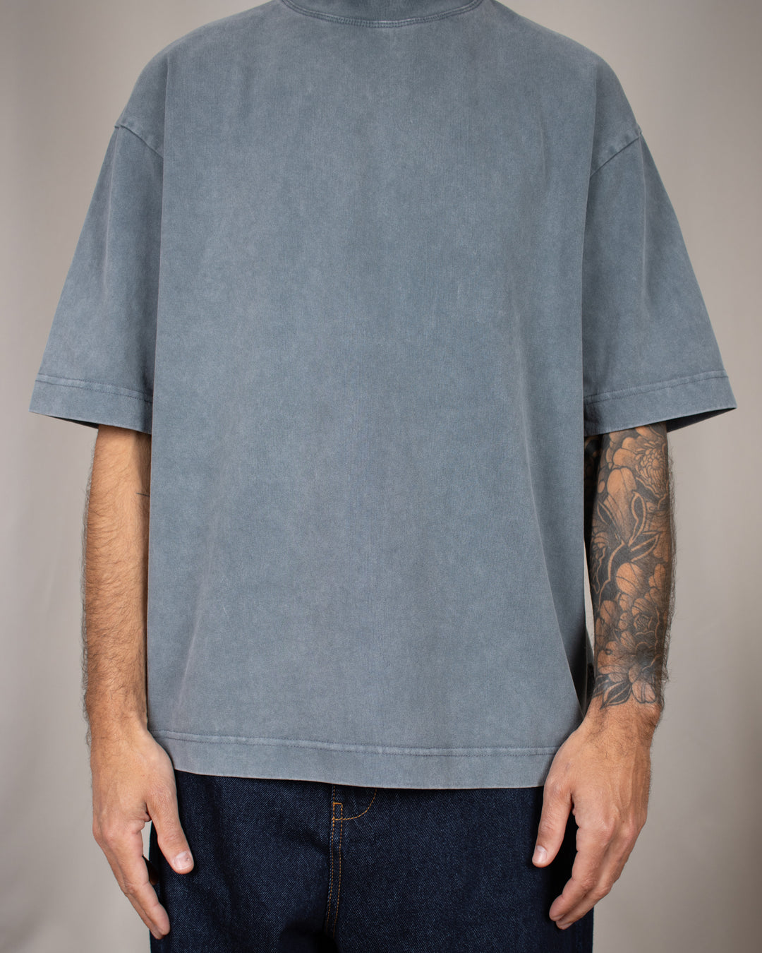 Heavy Oversize Tee Grey Washed
