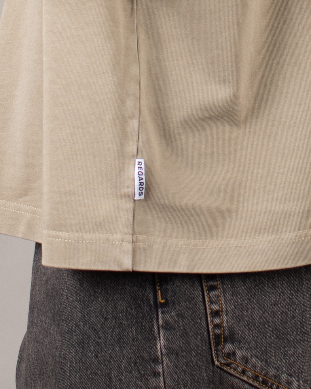 Heavy Oversize Tee Taupe Washed