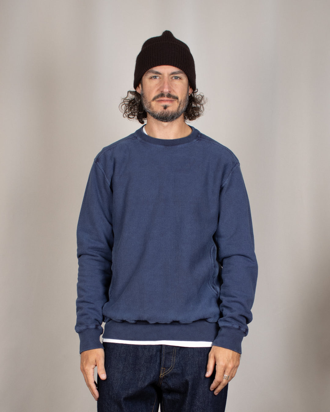 Heavy Crew Sweat P-Navy