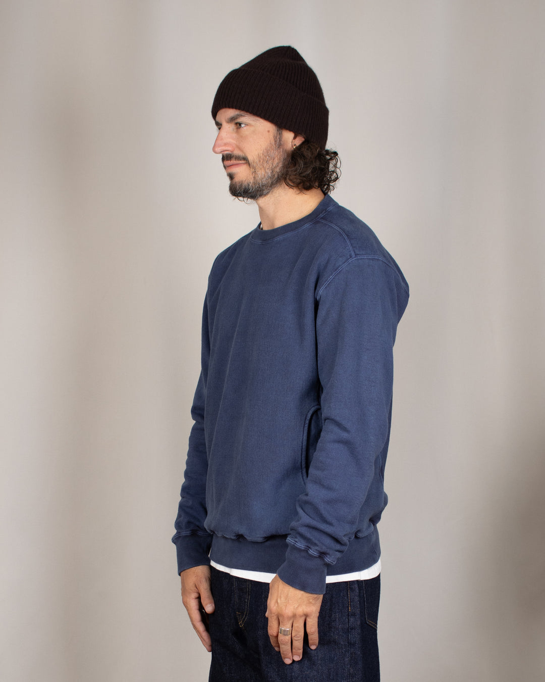 Heavy Crew Sweat P-Navy