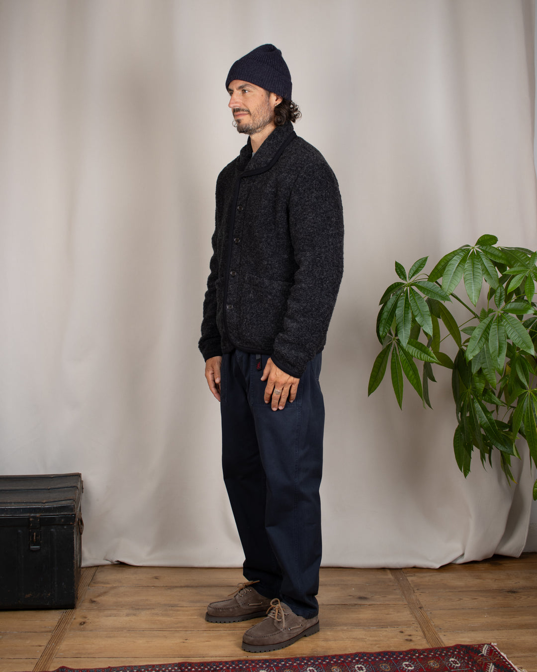 Lancaster Jacket Bouclet Fleece Charcoal