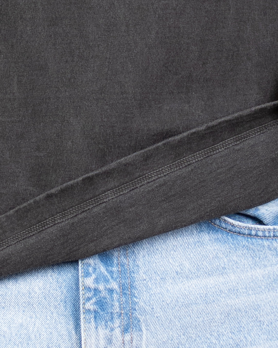 Long Sleeve Heavy Henley Tee P-Black
