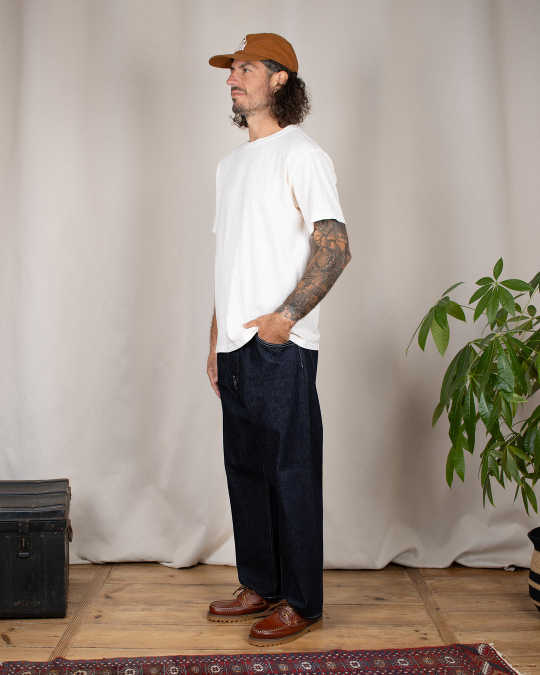Denim03 Wide Tapered Jeans One Wash