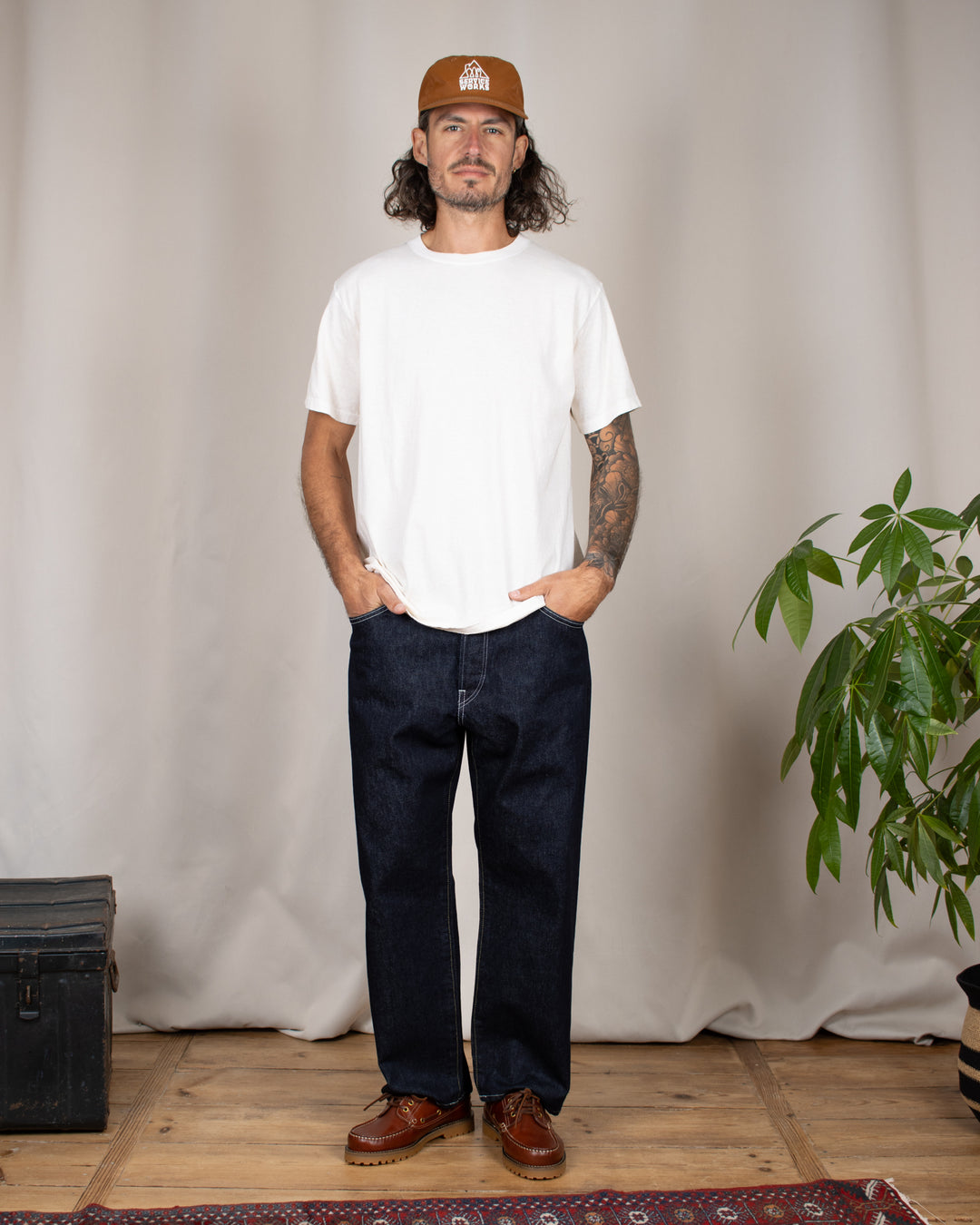 Denim03 Wide Tapered Jeans One Wash