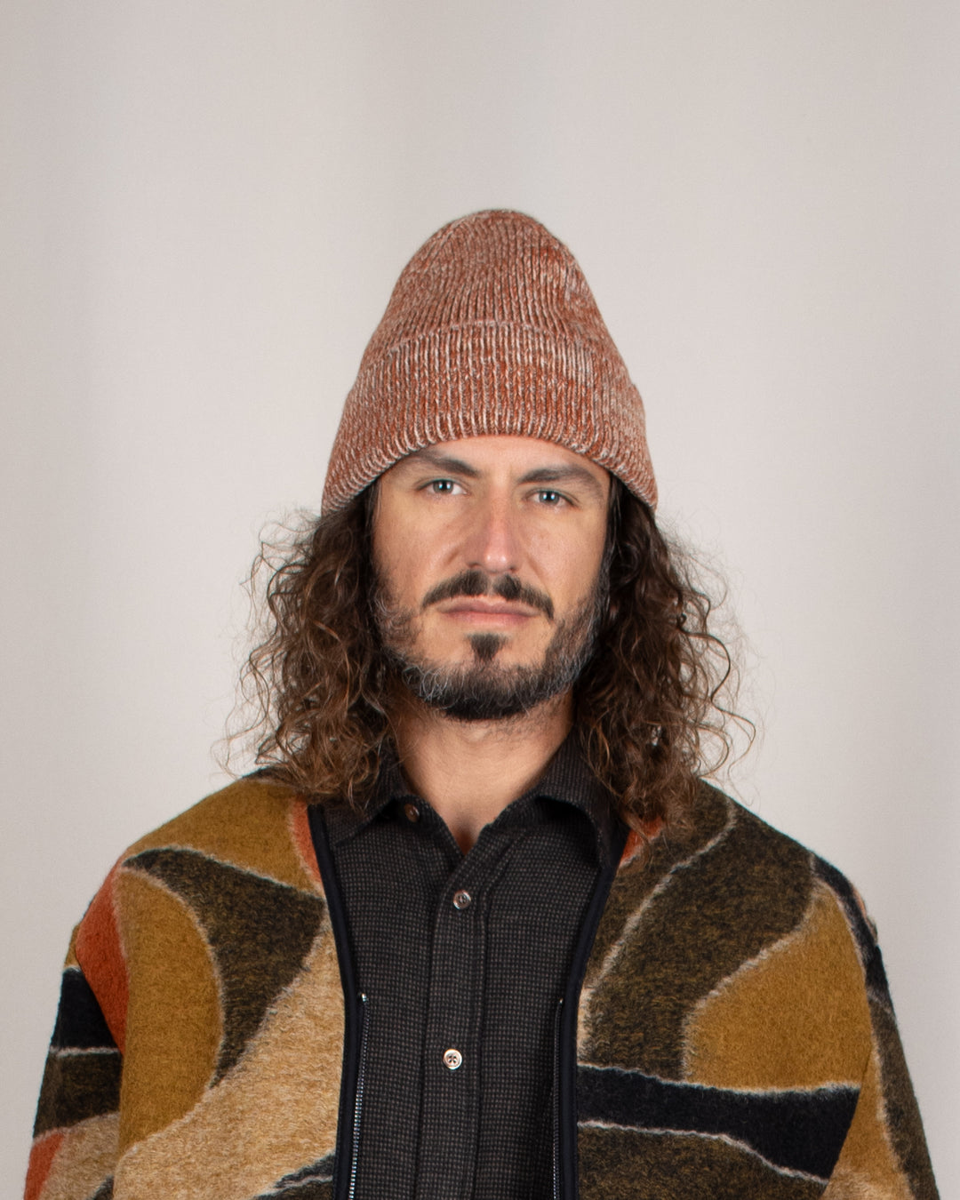 Ara Beanie Marl Orange/Natural