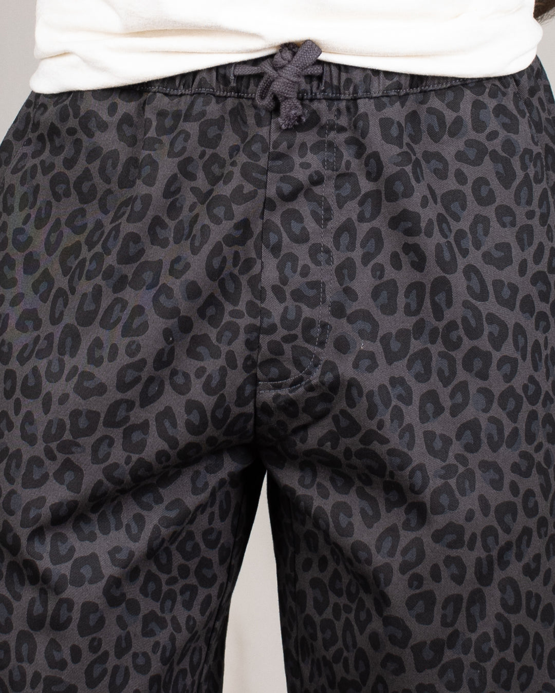 Patterned Easy Chef Pants Black Leopard