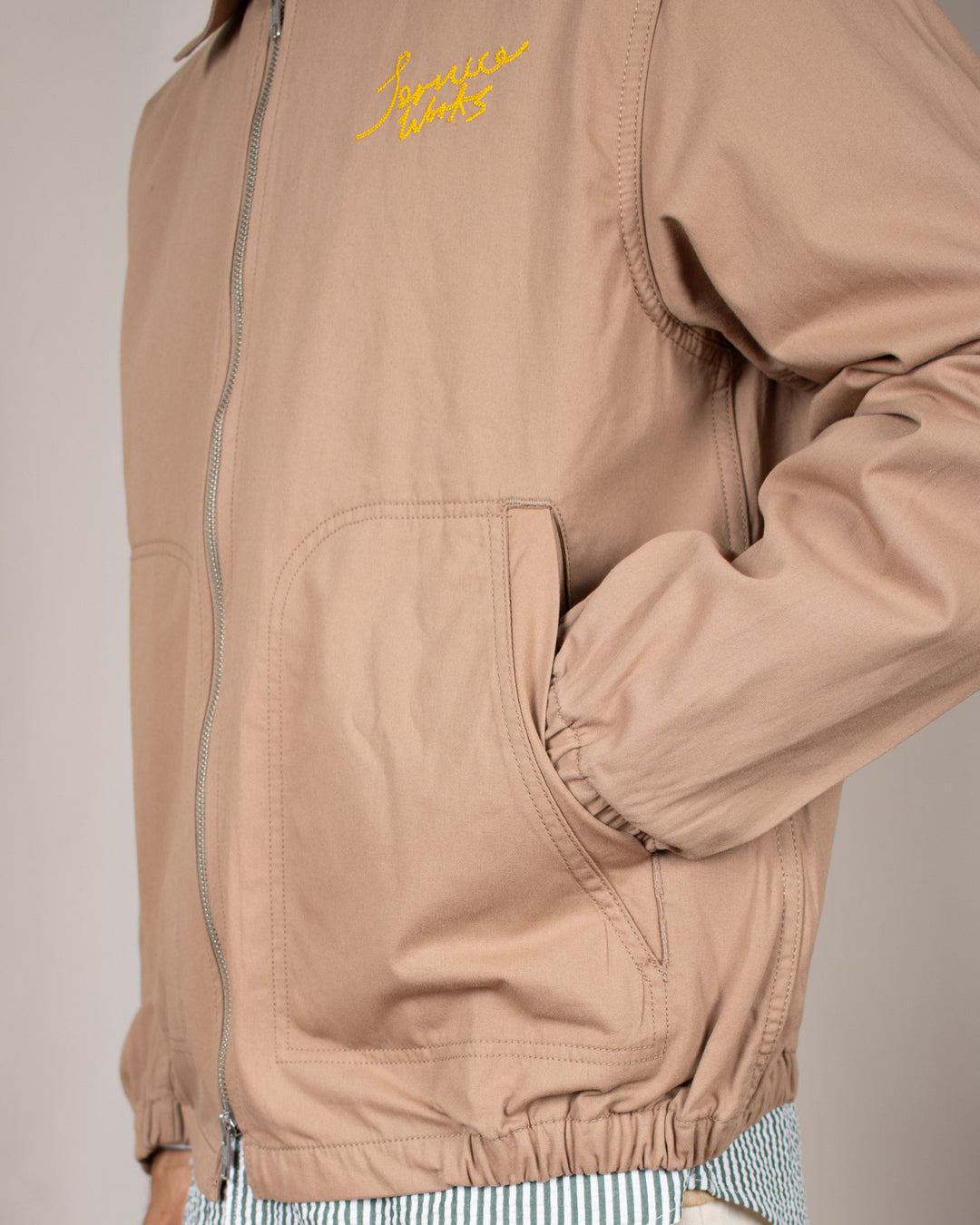 Twill Work Jacket Mushroom