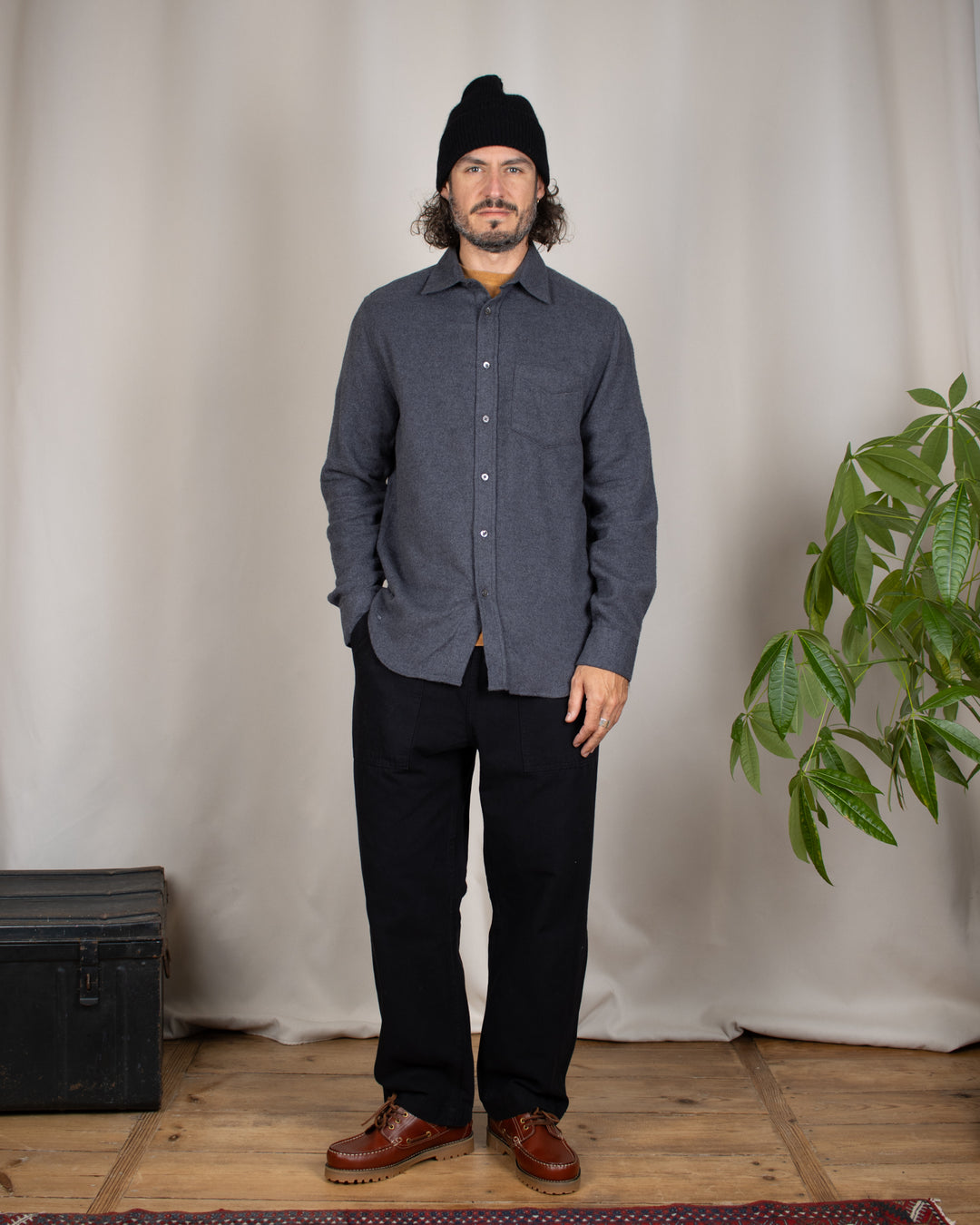 Suavis Flannel Shirt Grey