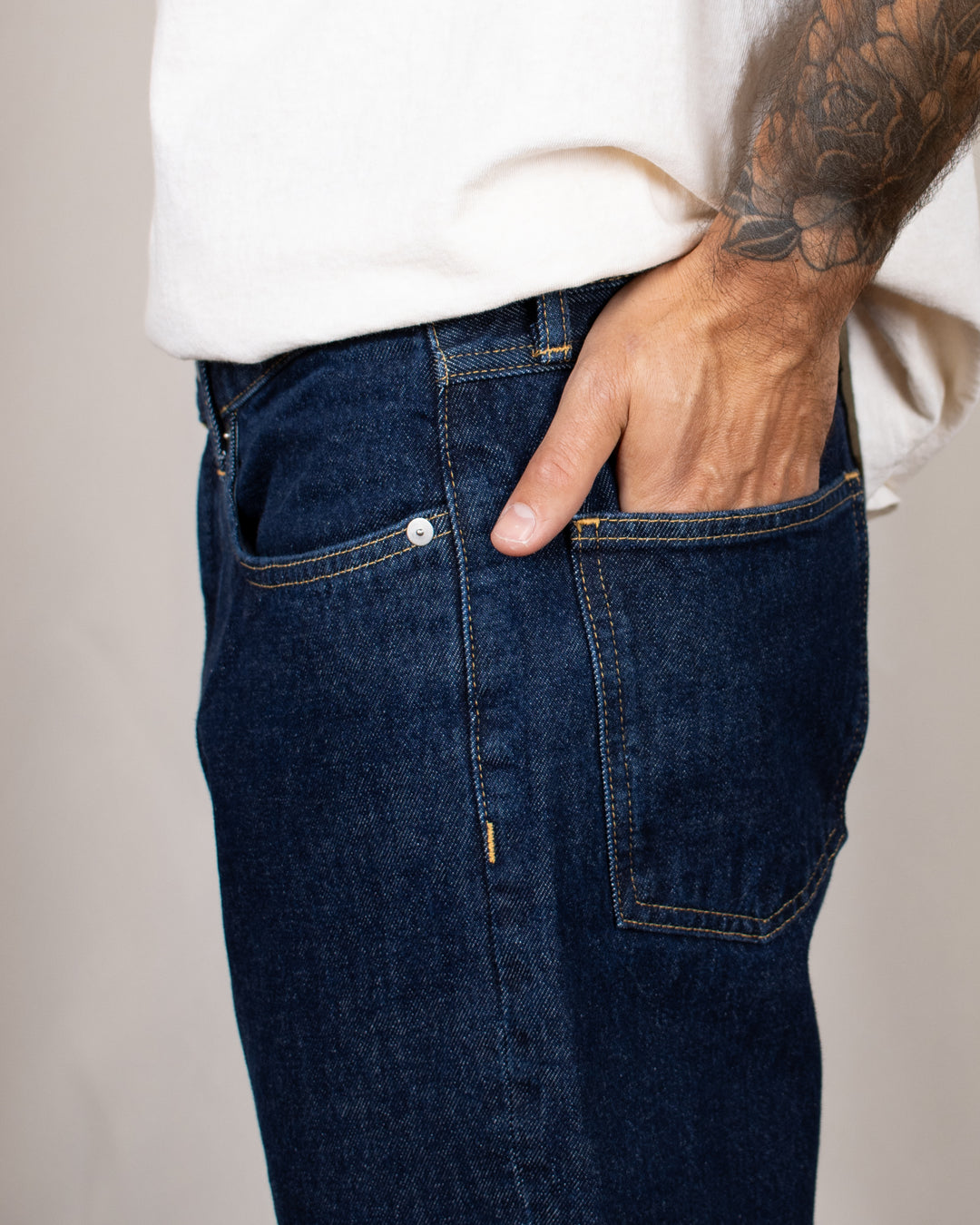 Cosmos Pant Blue Dark Marble Wash