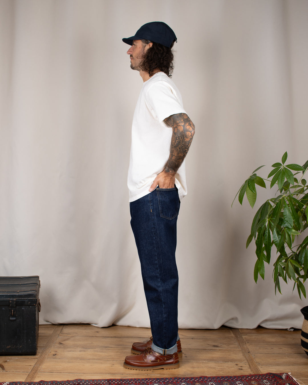 Cosmos Pant Blue Dark Marble Wash