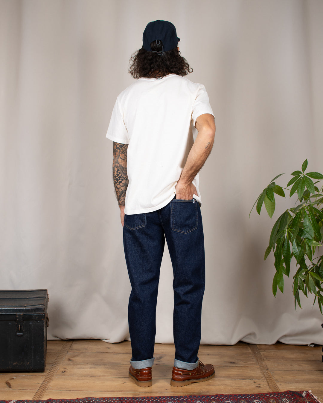 Cosmos Pant Blue Dark Marble Wash