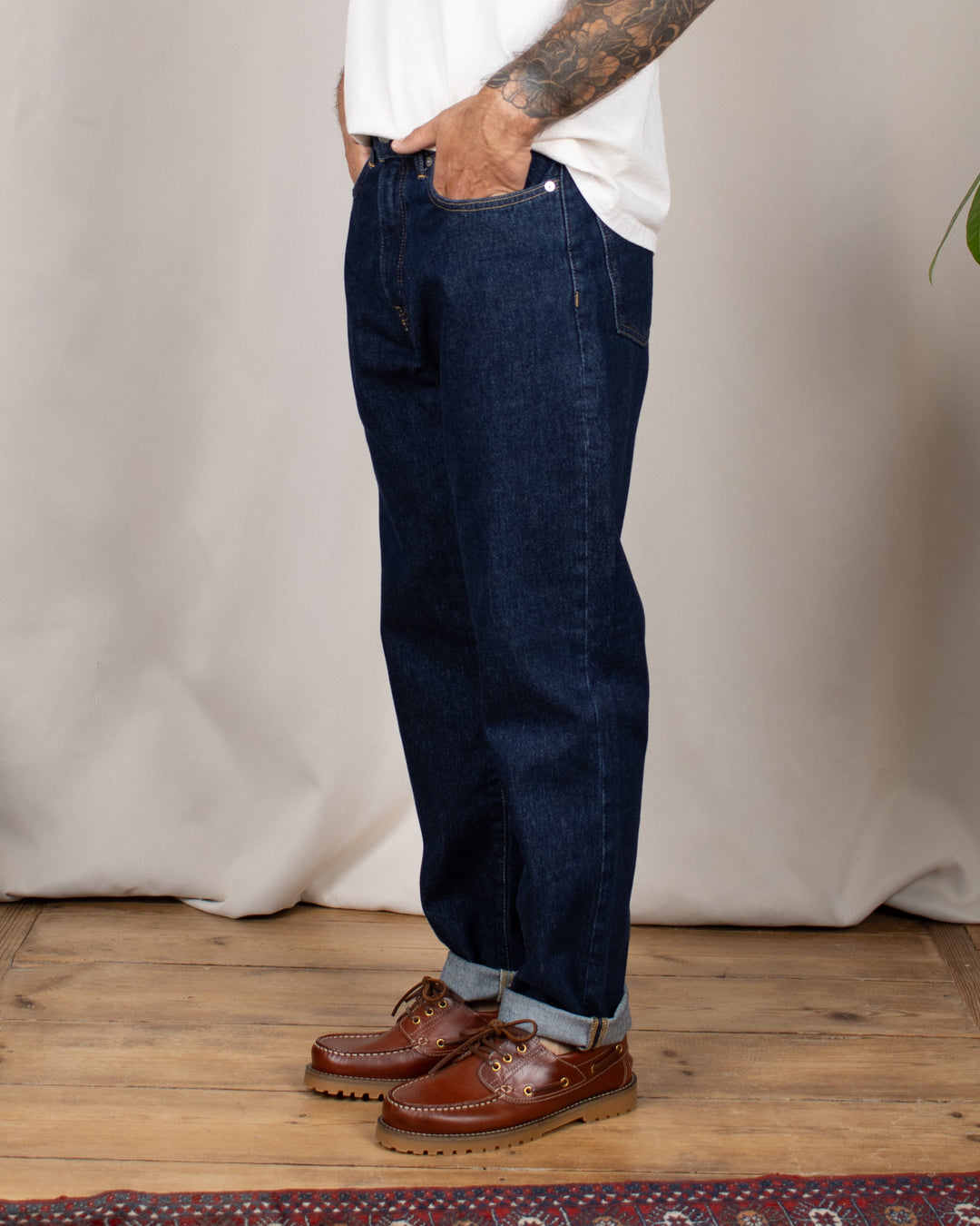 Cosmos Pant Blue Dark Marble Wash