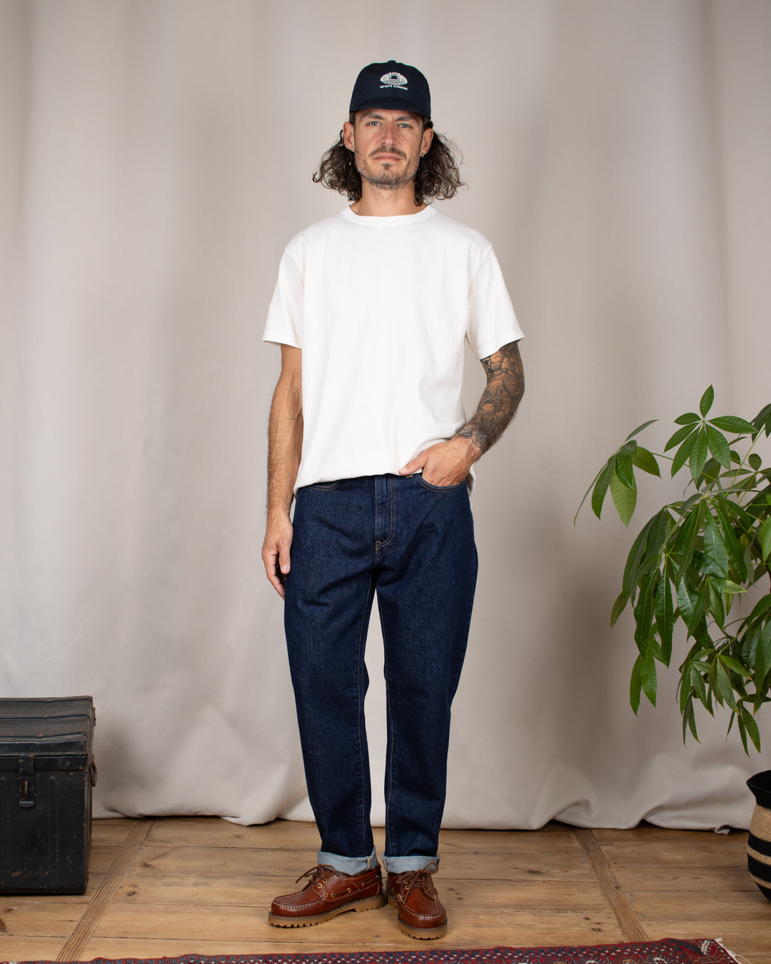 Cosmos Pant Blue Dark Marble Wash