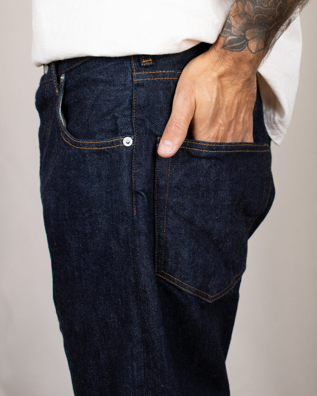 Loose Ankle Jeans One Wash Indigo