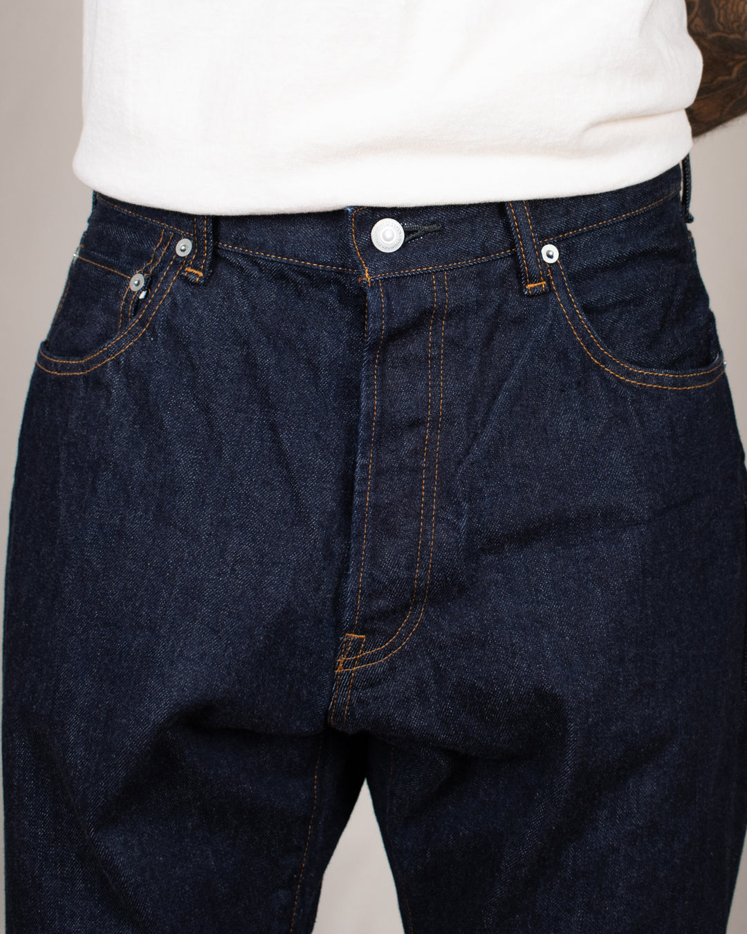 Loose Ankle Jeans One Wash Indigo